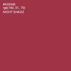 #A03346 - Night Shadz Color Image